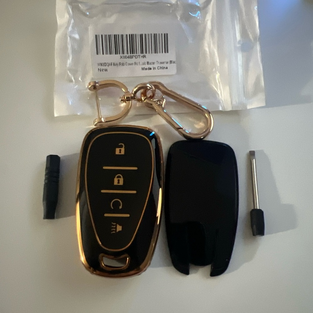 Gold and Black Car Key Fob Cover for GMC Cars